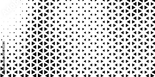 Abstract Black and White Geometric Triangle Halftone Pattern Background