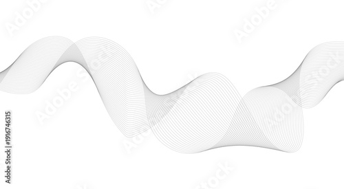 Dynamic flowing wave lines design element. Futuristic technology and sound wave pattern. Modern abstract glowing wave lines. Smooth curved.