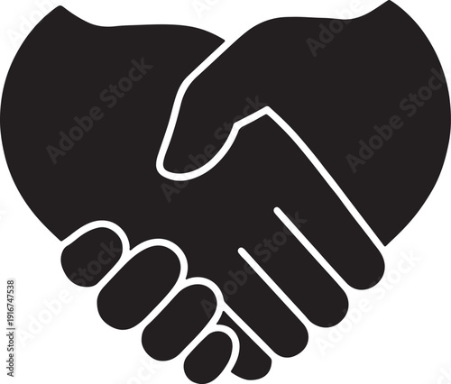 Wallpaper Mural Business partnership handshake vector icon illustration Torontodigital.ca