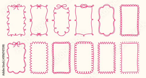 A collection of elegant purple frames and borders for photo editing and design Free Vector