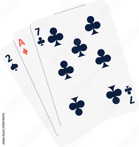 Playing cards hand cartoon icon. Gambling game