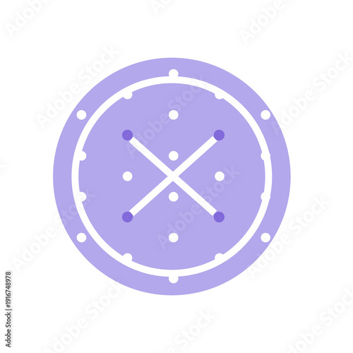 Set y2k polka Dot star frame and buttons