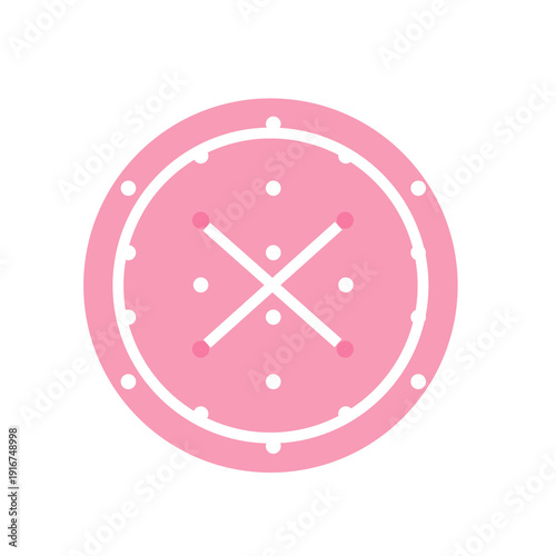 Set y2k polka Dot star frame and buttons