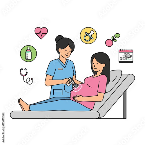 Antenatal Checkup with Healthcare Professional