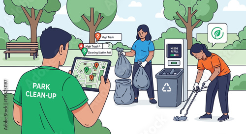 Park Clean-Up Coordination and Waste Sorting