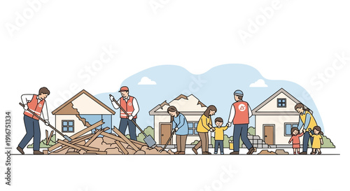 Community Rescue and Reconstruction After Village Damage