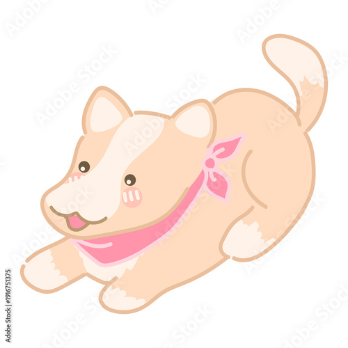 Cute brown corgi dog PNG illustration. Perfect for pet lovers, kids designs, nursery art, stickers, branding, merchandise, and playful animal projects.