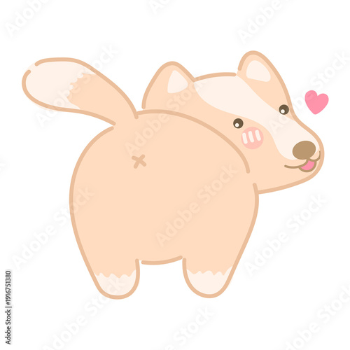 Cute brown corgi dog PNG illustration. Perfect for pet lovers, kids designs, nursery art, stickers, branding, merchandise, and playful animal projects.