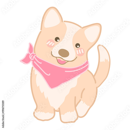Cute brown corgi dog PNG illustration. Perfect for pet lovers, kids designs, nursery art, stickers, branding, merchandise, and playful animal projects.