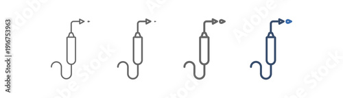 
outline icon set welding with electric welding design