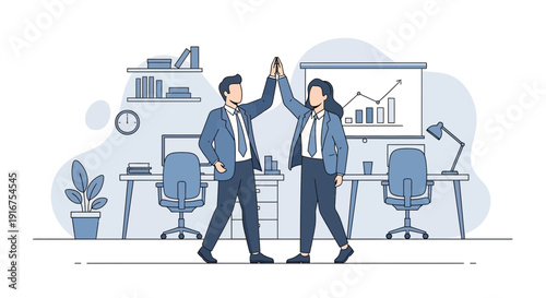 Office Team Celebrating Collaboration and Success