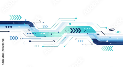 Abstract Futuristic Technology Circuit Board Design.