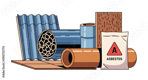 Asbestos awareness materials and construction supplies