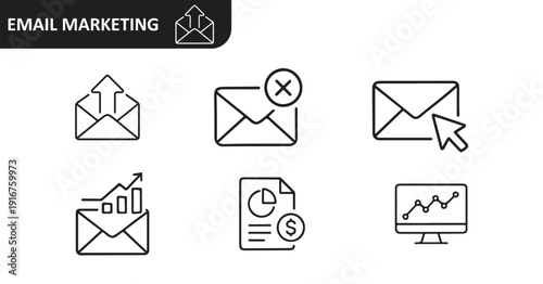 Email marketing icons and strategy concepts