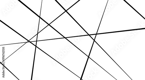 Abstract geometric pattern. Outline monochrome texture. Random geometric line pattern on a transparent background. 