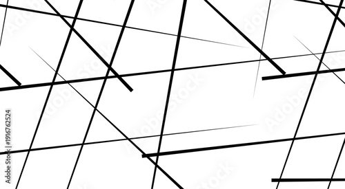 Abstract geometric pattern. Outline monochrome texture. Abstract white background with black lines.