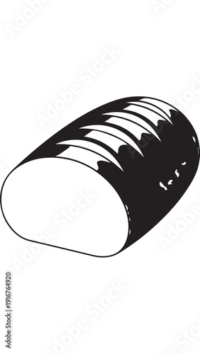 Sliced crusty loaf with golden crust and airy crumb.