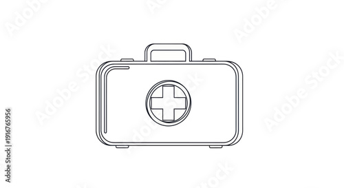 Medical First Aid Kit Illustration.