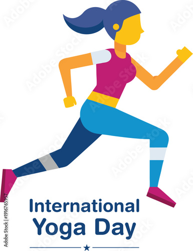 International yoga day illustration promoting health and wellness globally on june 21st