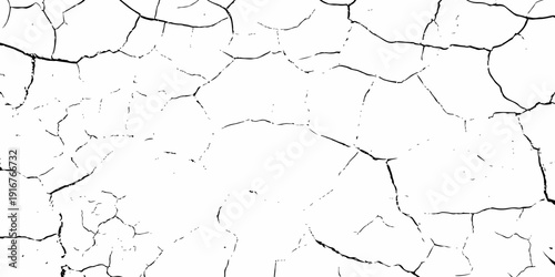 Black and white texture of cracked and abstract grunge texture effect old concrete faded wall dry surface patterns background.
