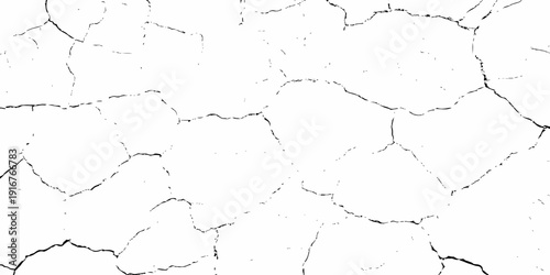 Black and white texture of cracked and abstract grunge texture effect old concrete faded wall dry surface patterns background.
