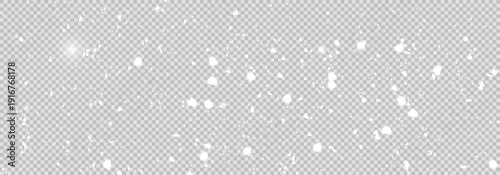 Element for winter design or overlay. Real snow over transparent background
