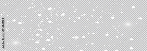Element for winter design or overlay. Real snow over transparent background