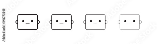 Robot icon Simple thin line flat symbol, isolated on white background. Robot icon design, logo, app, UI. Vector illustration, EPS10