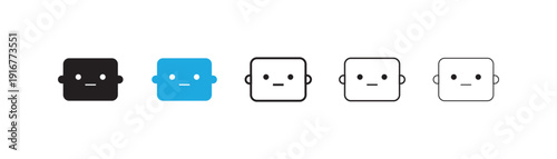 Robots icon in filled, thin line, outline and stroke style. Vector illustration of two colored and black robots vector icons designs can be used for mobile, ui. eps10