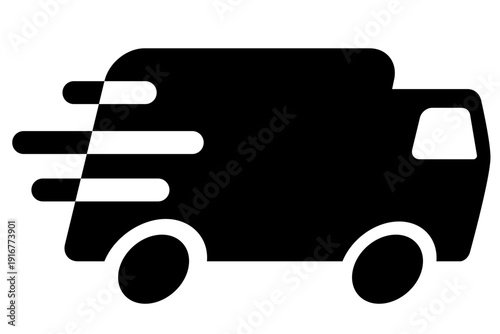 Express delivery. Transportation icon, cargo transport