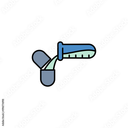 medicine manufacture vector icon. flat sign for mobile concept and web design. Symbol, logo illustration. Vector graphics