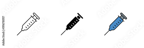 injection icon. Line, solid and filled outline colorful version, outline and filled vector sign. Idea Symbol, logo illustration.