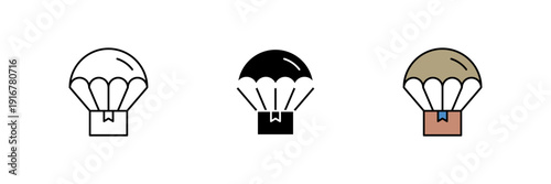 airdrop icon. Line, solid and filled outline colorful version, outline and filled vector sign. Idea Symbol, logo illustration.