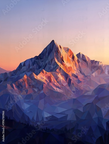 Mountain with a peak in the distance