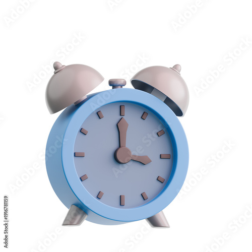3D Illustration of Alarm Clock Icon