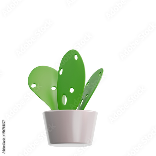 3D Illustration of Plant Decoration Icon