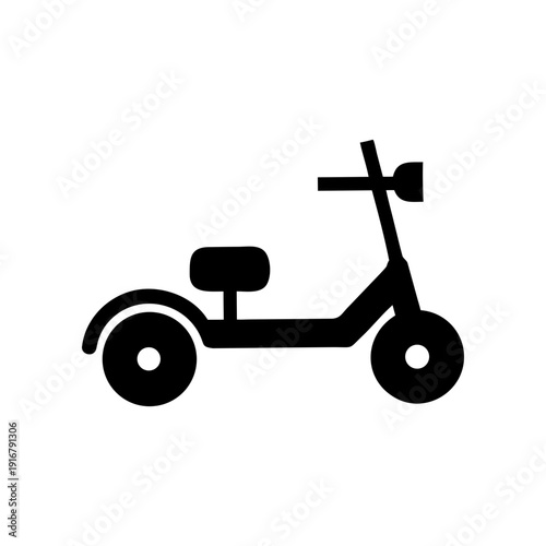 A sleek electric scooter with minimalist design and compact build.