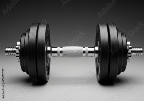 Adjustable weight equipment rests horizontally on a neutral gray surface under  lighting.