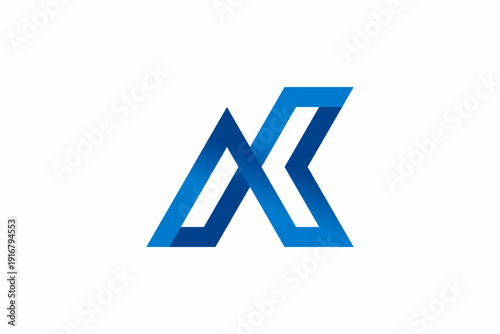 Letter AK Construction Line Logo 