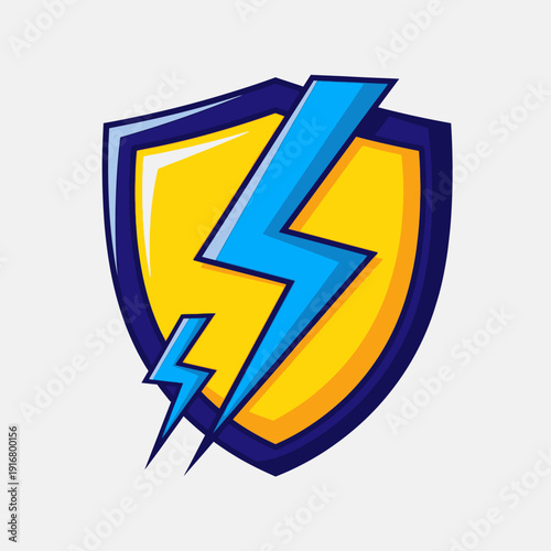 Shield with Lightning Bolt Icon. Free Download Shield with Lightning Bolt Icon. - GFXLoad