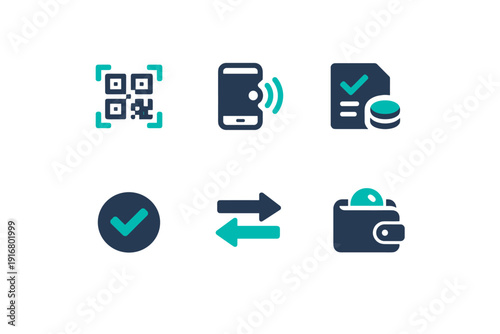 Payment vector background confirmation qr code icon no arrows image generation simple