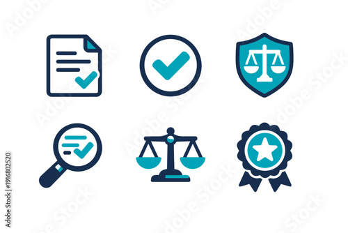 Simple no policy icon scalable vector scale generation checkmark audit document image