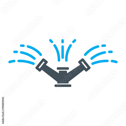 Water Sprinkler Head with Spraying Water.