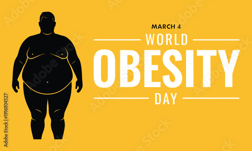 World obesity day awareness campaign illustration
