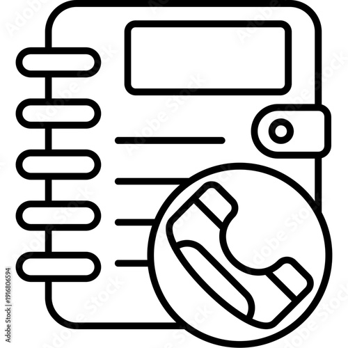 Contact list Outline Icon