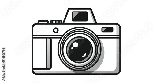 Vintage Camera Icon Illustration.