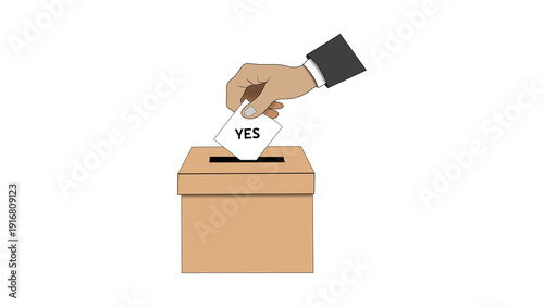 Valokuva positive nice cool paper box on dropping a hand icon design a massage papr in th