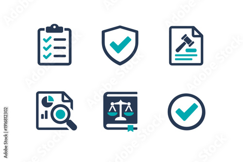 Simple no labels vector icon scalable text image numbers regulation audit generation