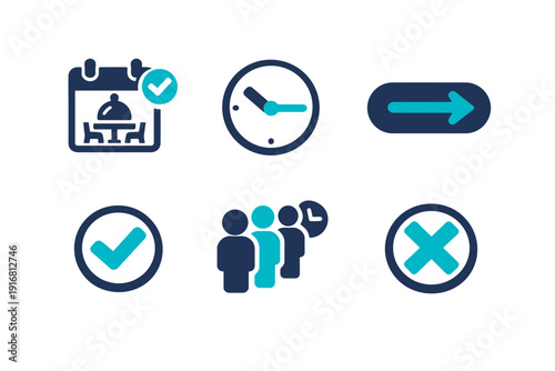 Labels appointment cancel simple image confirmation vector letters no generation reservation book