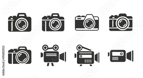 Collection of Camera and Camcorder Icons.